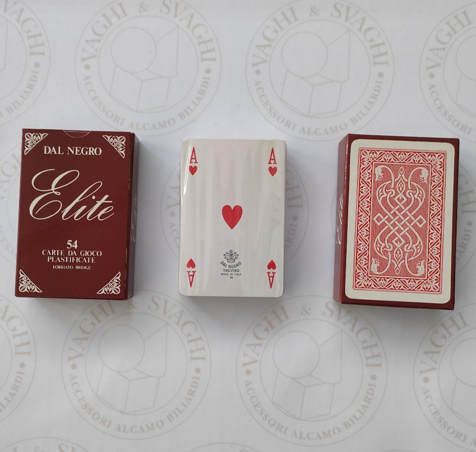 CARTE DA GIOCO DAL NEGRO BRIDGE ELITE A1 ROSSO
