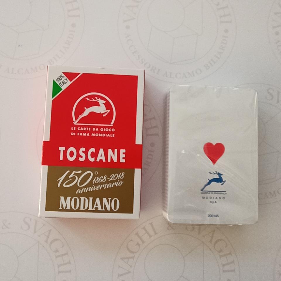 CARTE DA GIOCO TOSCANE MODIANO ROSSO 150° ANNIVERSARIO