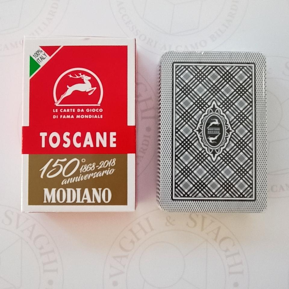 CARTE DA GIOCO TOSCANE MODIANO ROSSO 150° ANNIVERSARIO