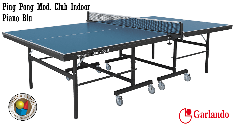 PING PONG GARLANDO CLUB INDOOR PIANO BLU