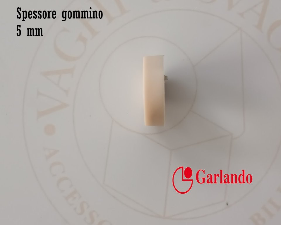 GOMMINO COLORE BIANCO GARLANDO PER ASTA RIENTRANTE PER MOBILE SPESS. 19 MM