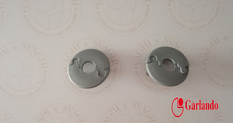 FLANGIA CON PERNI PER BOCCOLA  A SFERA  (DIAM 16MM) GARLANDO 2 MISURE  COLORE SILVER