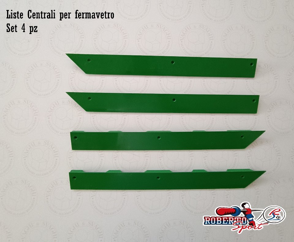 FERMAVETRO VERDE ROBERTO SPORT LISTE CENTRALI SET 4 PZ.