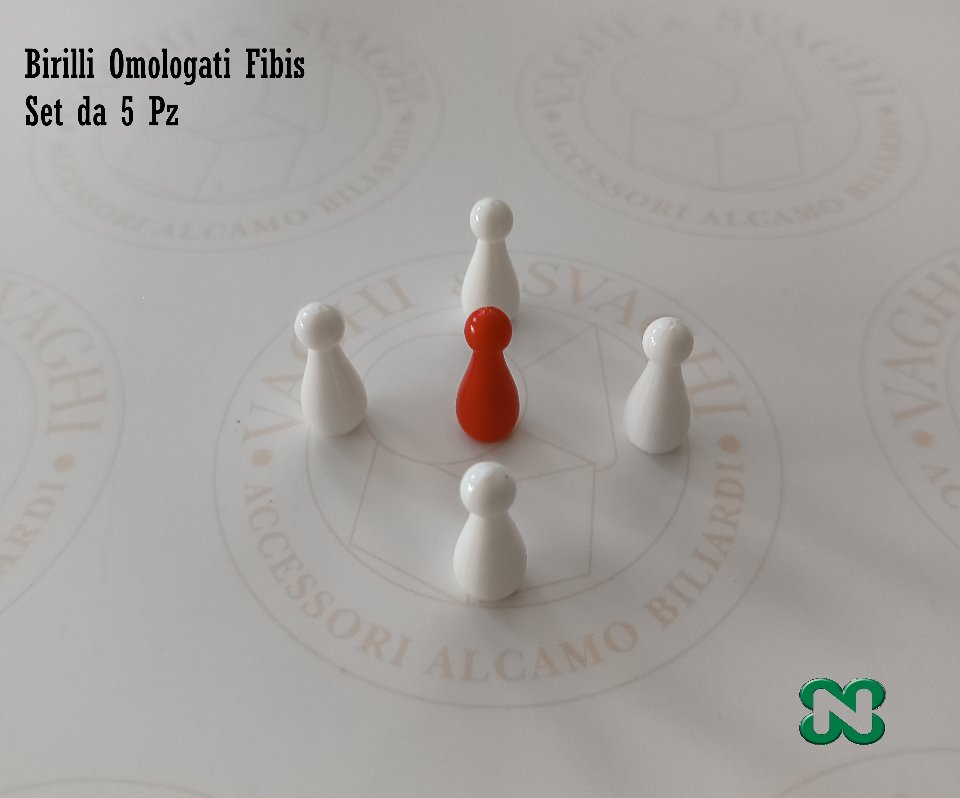 BIRILLI OMOLOGATI FISBB NORDITALIA BIANCHI H 25 MM SET 5 PZ.