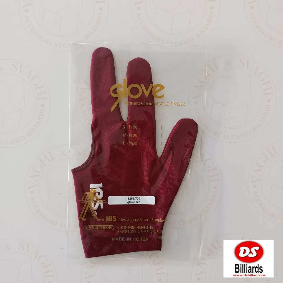 GUANTO DA BILIARDO IBS BILLIARD GLOVE VARI COLORI