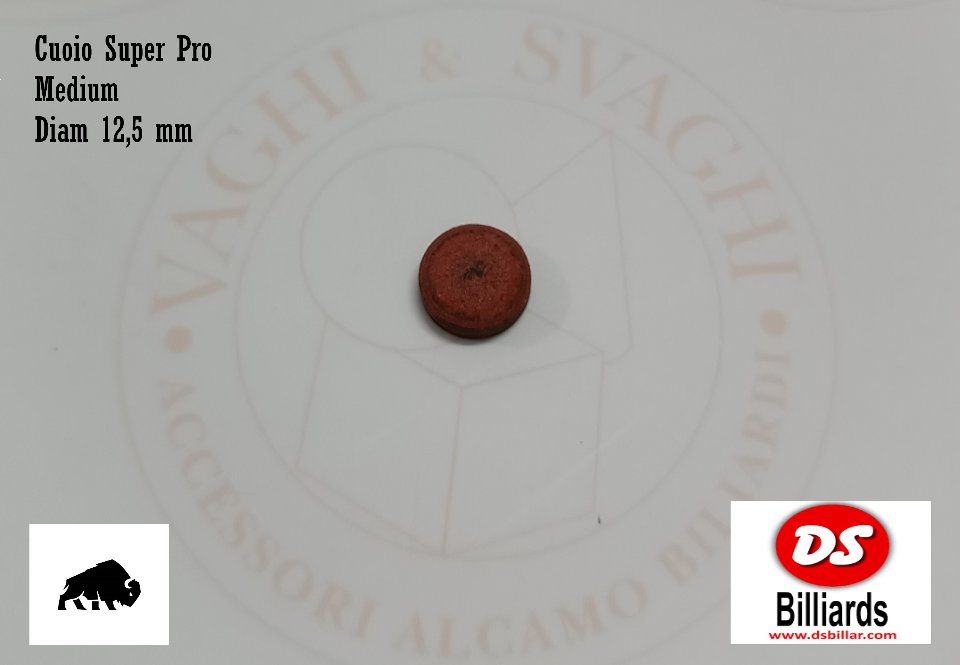 CUOIO DS BILLIARD/BUFFALO SUPER PRO MEDIUM DIAM.12,5 MM
