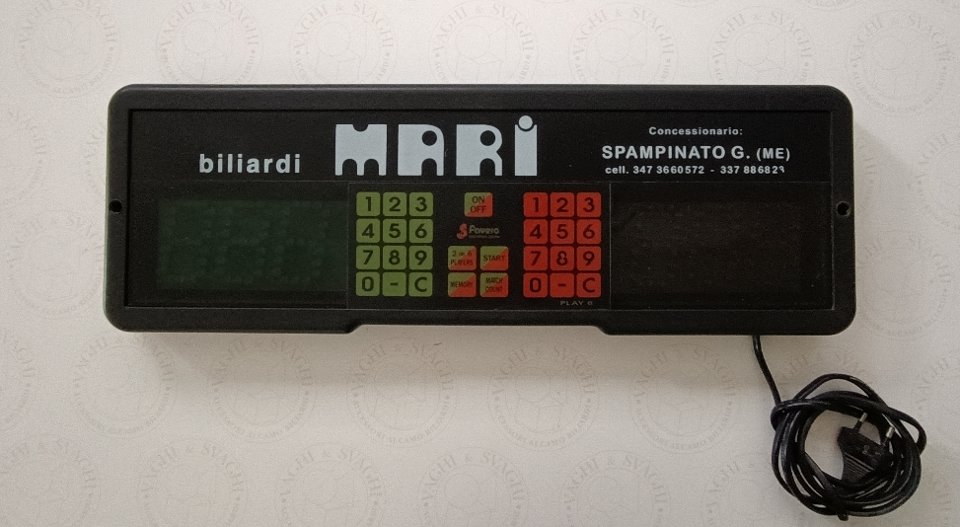 SEGNAPUNTI PER BILIARDO FAVERO USATO MODELLO PLAY 6