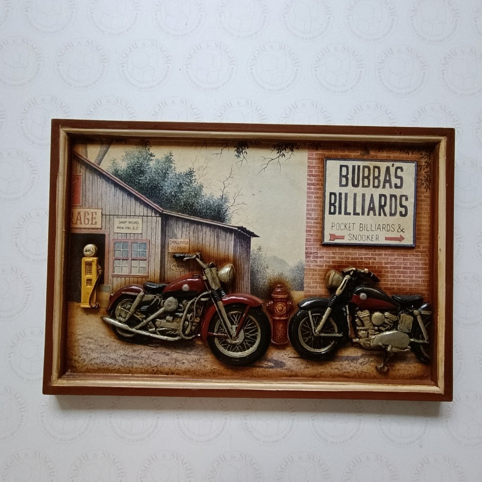 QUADRO IN LEGNO BUBBA'S BILLIARD