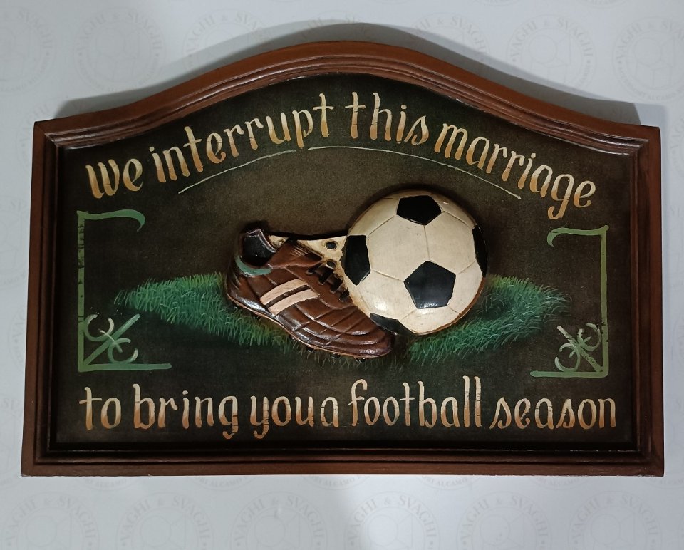 QUADRO IN LEGNO FOOTBALL