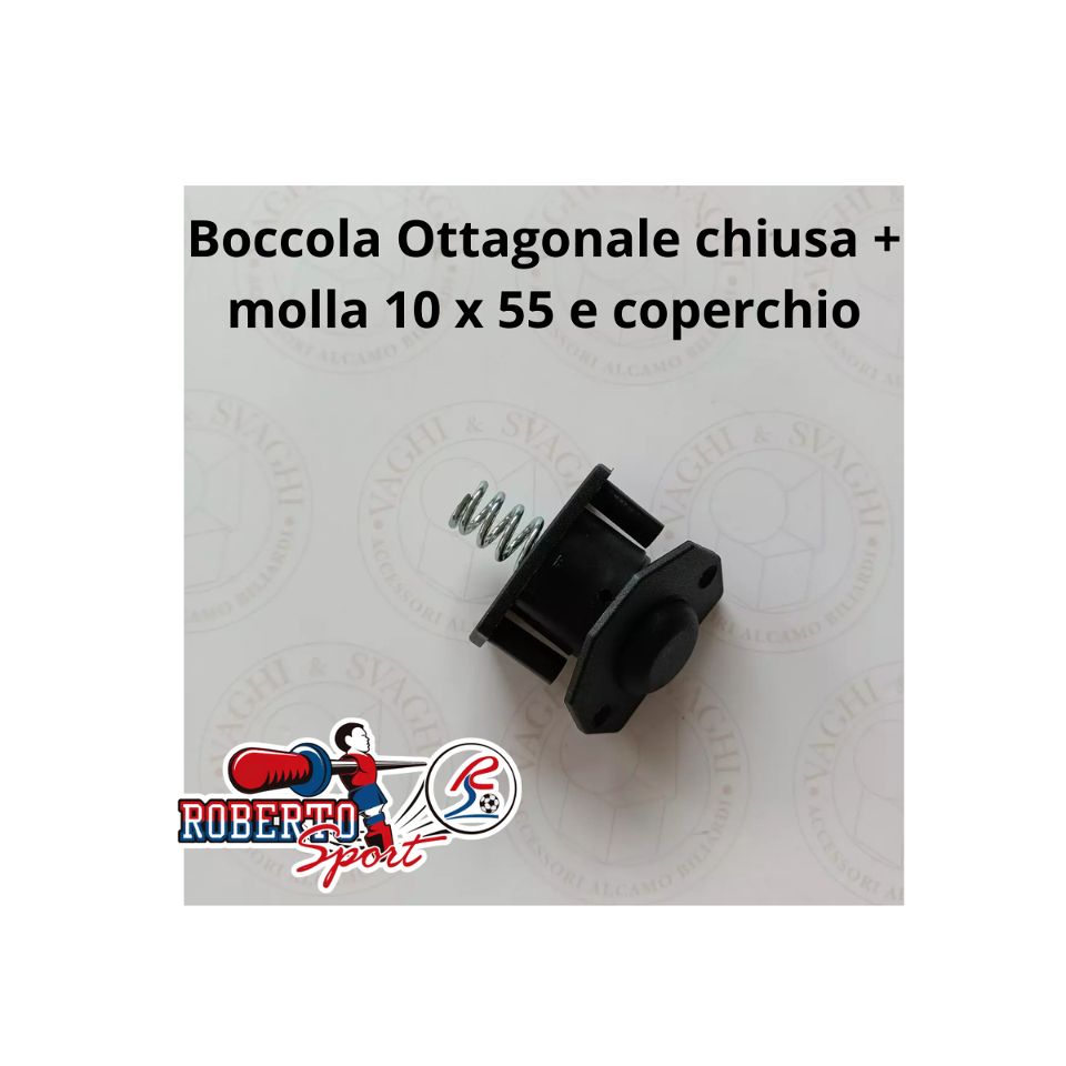 BOCCOLA OTTAGONALE CHIUSA ROBERTO SPORT DIAM. 18 + MOLLA 10 X 55 E COPERCHIO