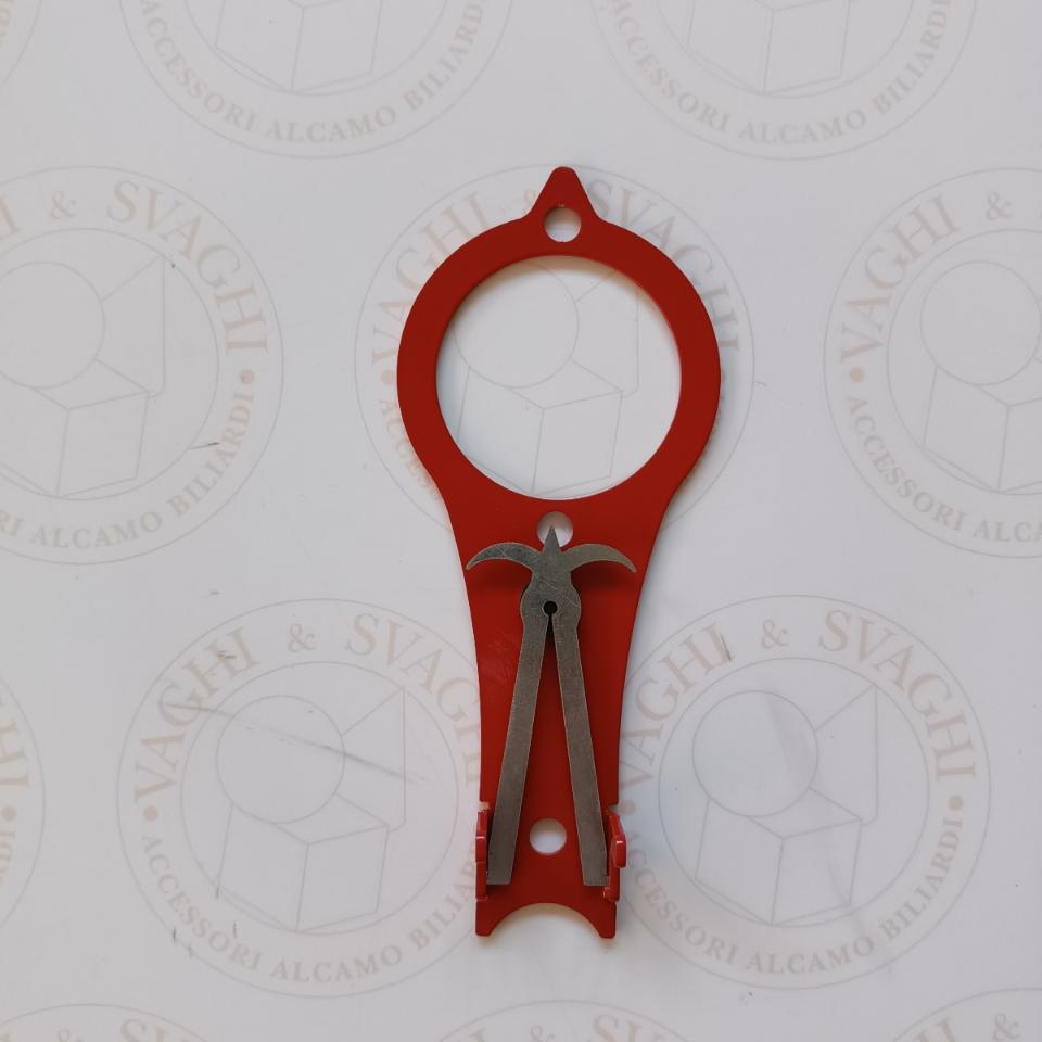 POSIZIONATORE X ARBITRI IN ALLUMINIO ROSSO PER BILIE DIAM 61,5 MM