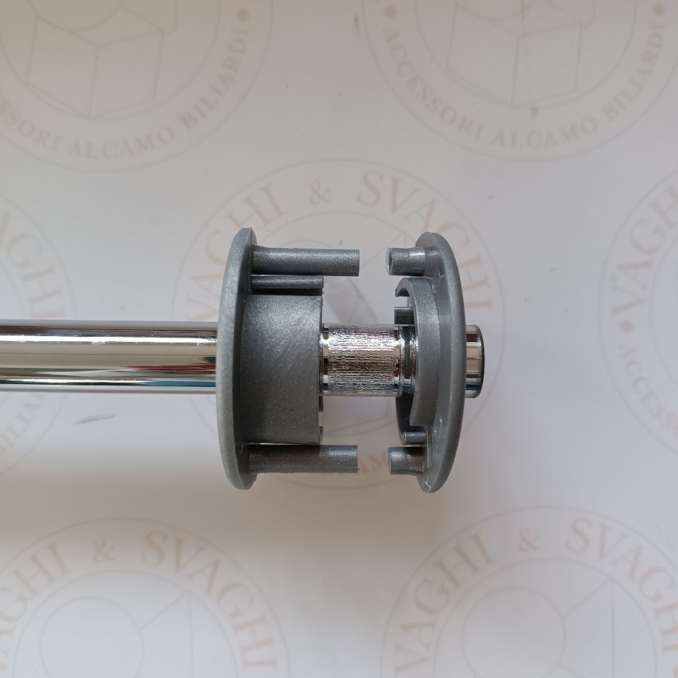 BOCCOLA COMPLETA CON FLANGE GARLANDO PER ASTA RIENTRANTE, 2 MISURE COLORE SILVER