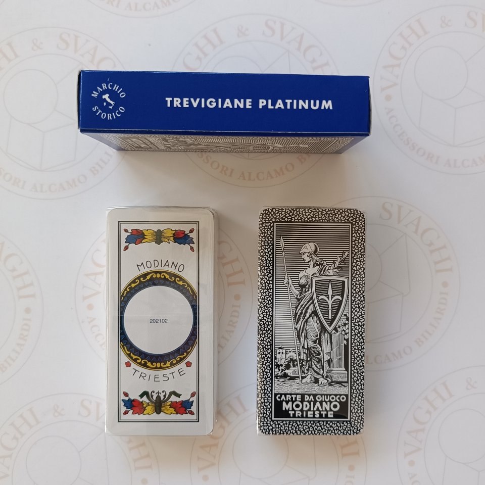 CARTE DA GIOCO MODIANO TREVIGIANE PLATINUM 100% PLASTICA
