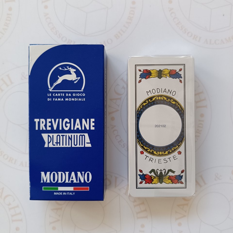 CARTE DA GIOCO MODIANO TREVIGIANE PLATINUM 100% PLASTICA