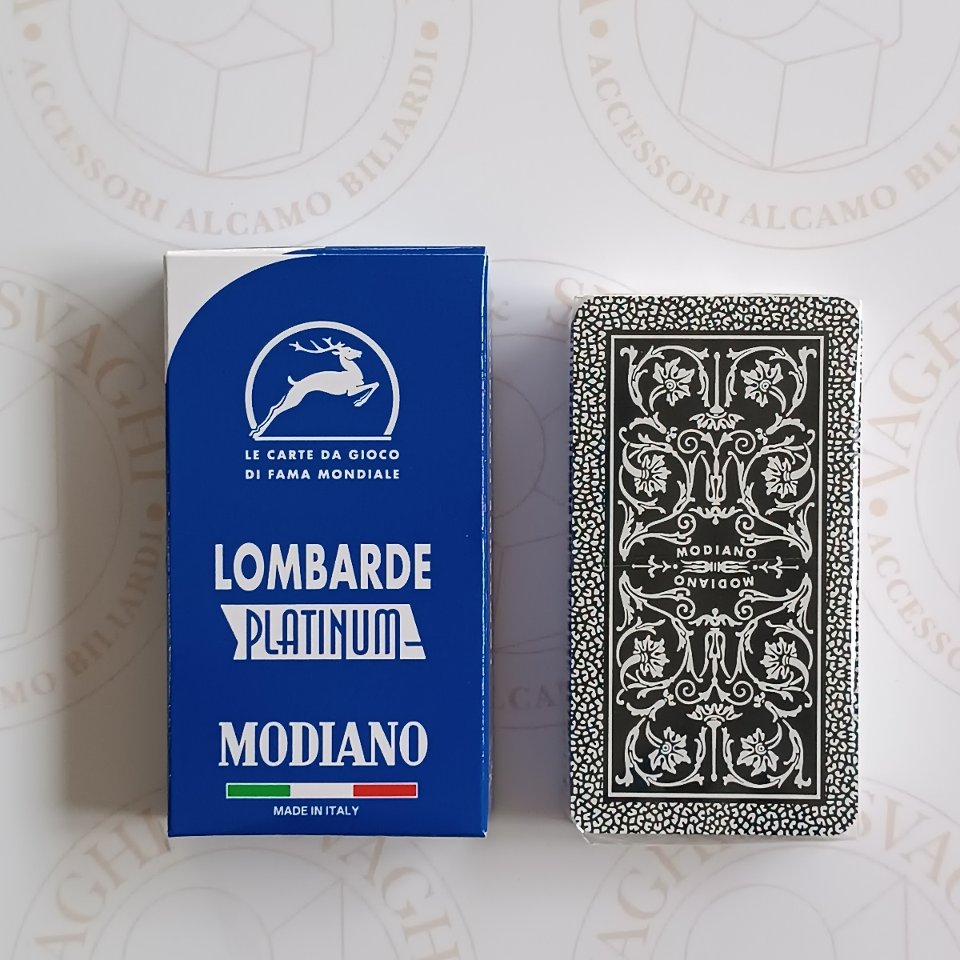CARTE MODIANO LOMBARDE BLU PLATINUM 100 % PLASTICA