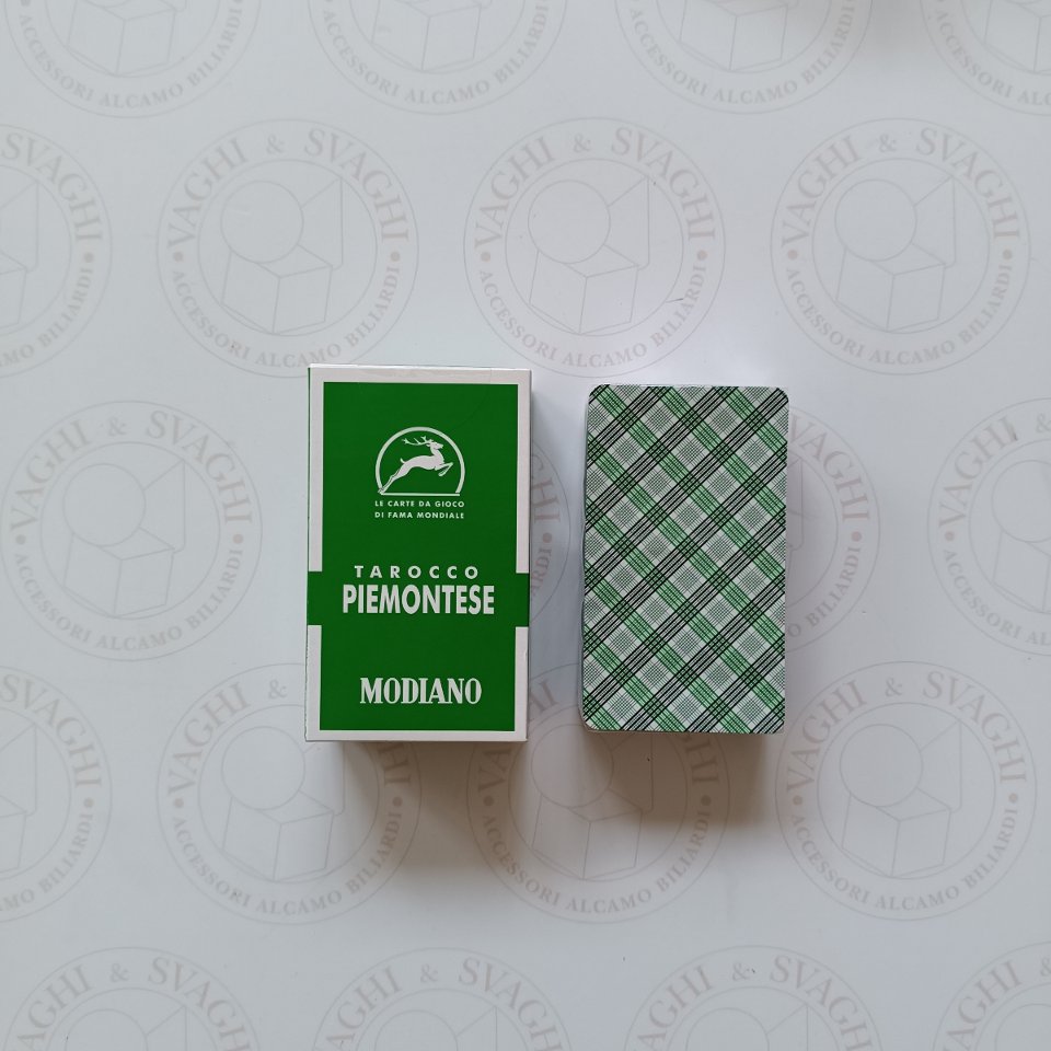 CARTE DA GIOCO MODIANO TAROCCO PIEMONTESE  VERDE