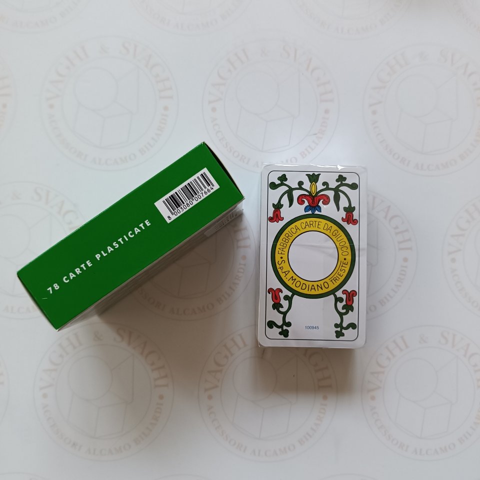 CARTE DA GIOCO MODIANO TAROCCO PIEMONTESE  VERDE