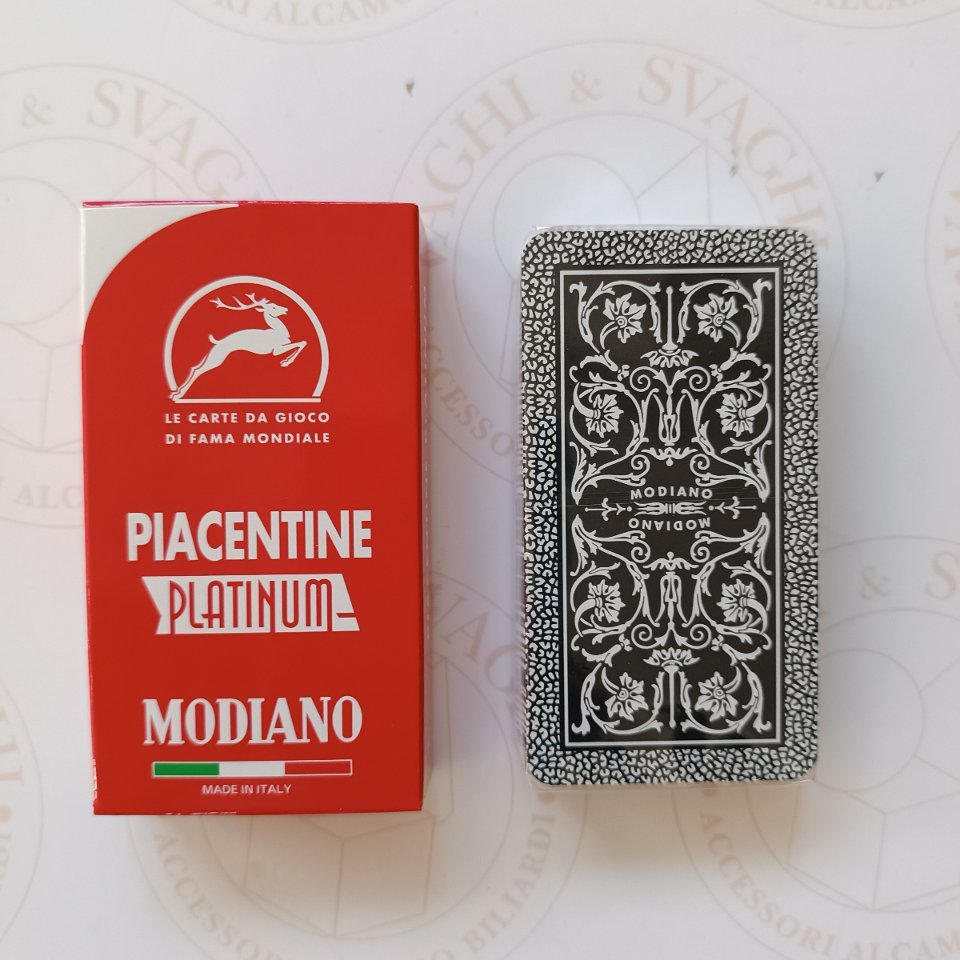 CARTE PIACENTINE MODIANO ROSSO PLATINUM 100% PLASTICA