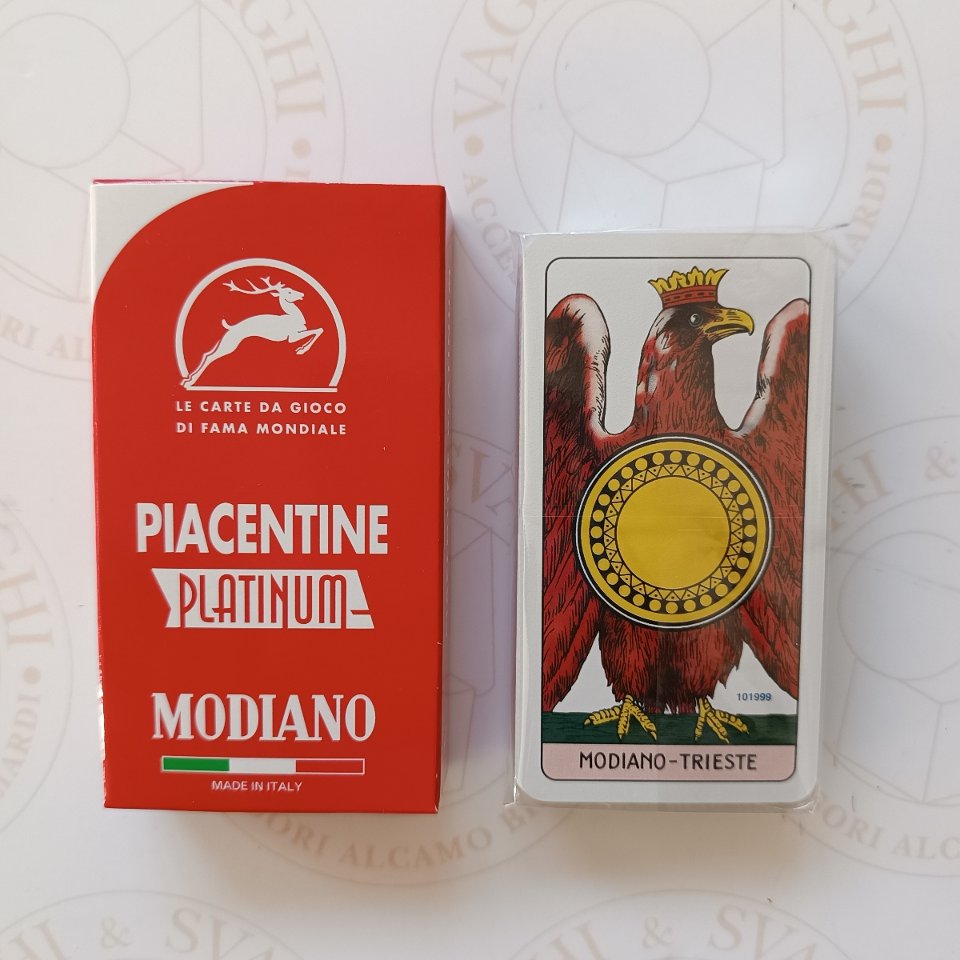 CARTE PIACENTINE MODIANO ROSSO PLATINUM 100% PLASTICA