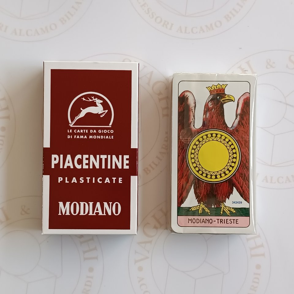 CARTE PIACENTINE MODIANO BORDEAUX PLASTICATE