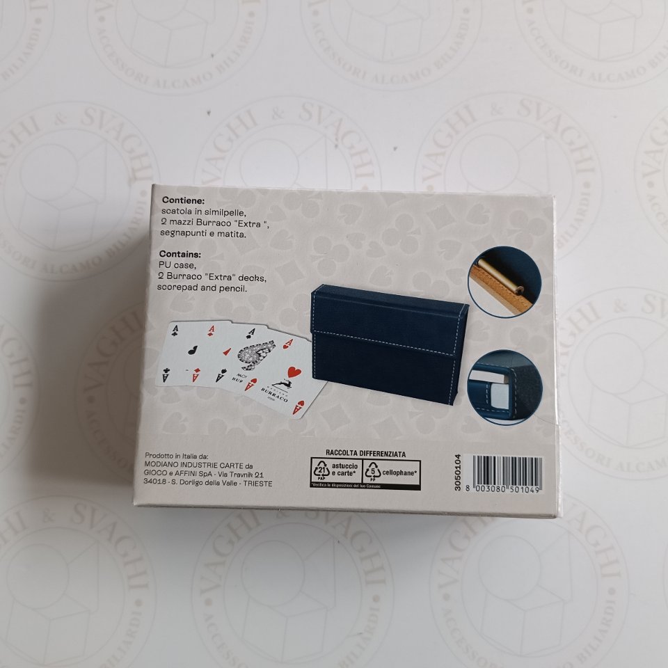 CARTE BURRACO EXTRA MODIANO CON ASTUCCIO IN SIMILPELLE