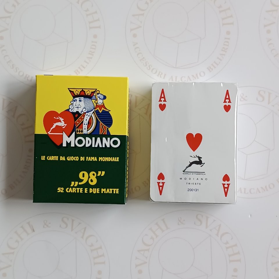 CARTE POKER MODIANO 98  DORSO BLU