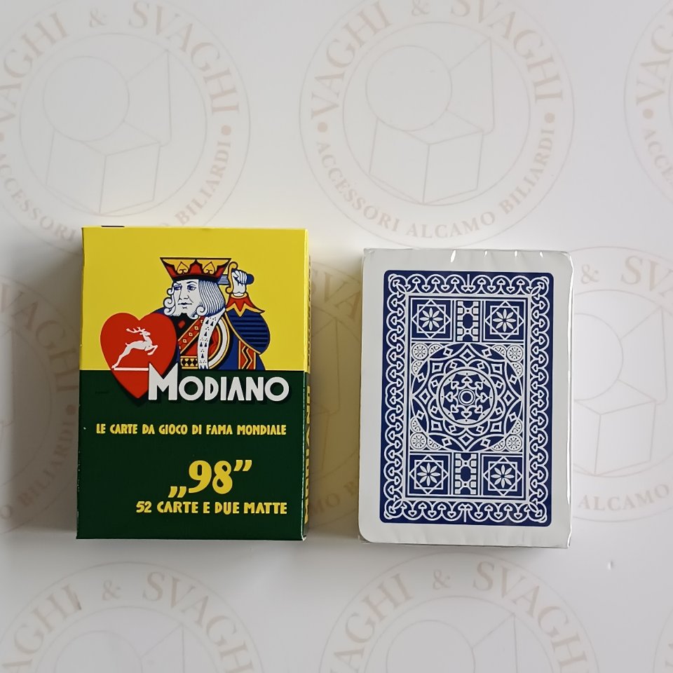 CARTE POKER MODIANO 98  DORSO BLU