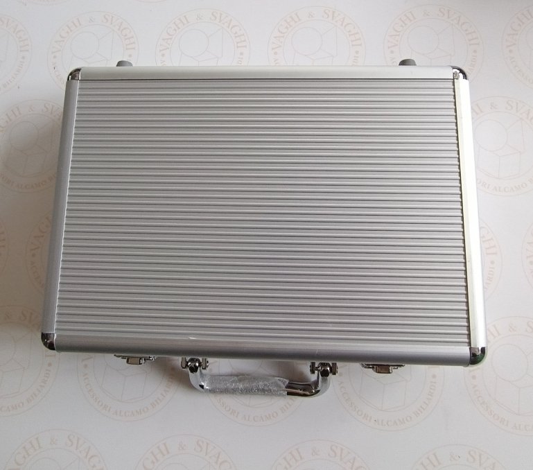 VALIGETTA IN ALLUMINIO MODIANO CON 200 FICHES DA 14 GR.