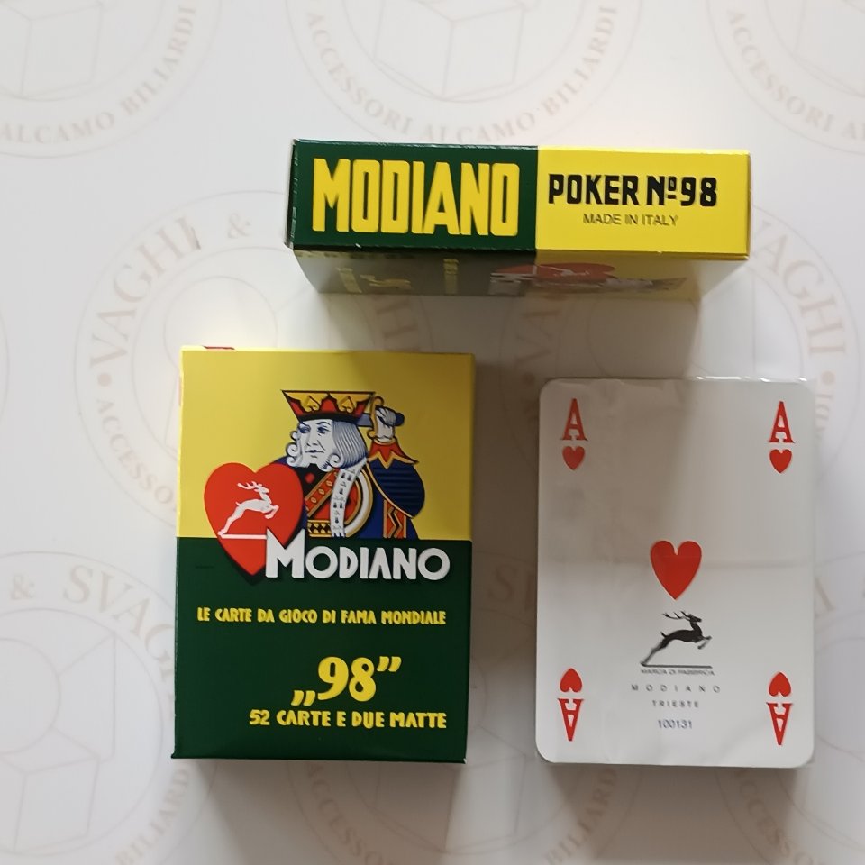 CARTE POKER MODIANO 98  DORSO ROSSO