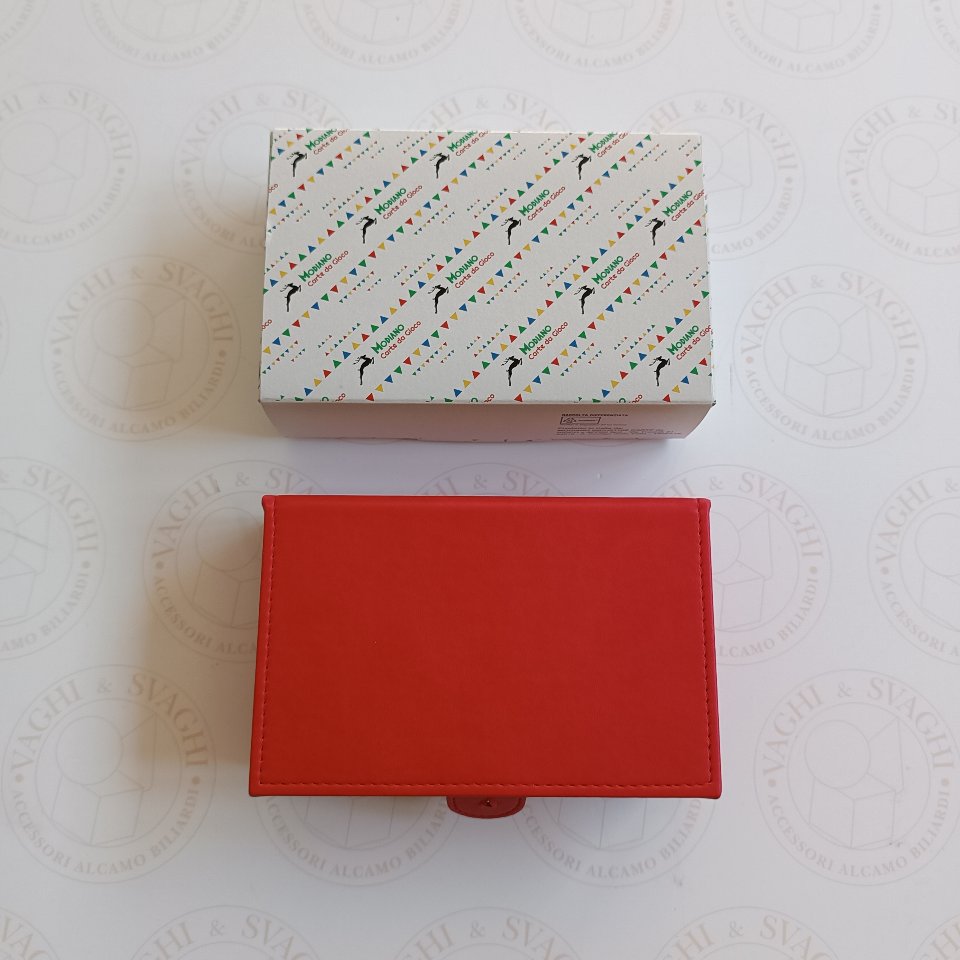 CARTE BURRACO SCOZZESE MODIANO CON ASTUCCIO IN SIMILPELLE ROSSO