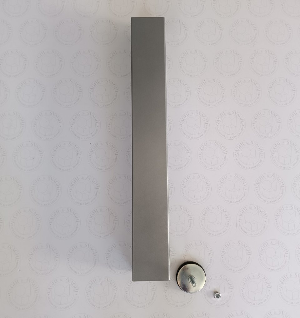 GAMBA IN METALLO 90 X 90 x 2 GARLANDO CM 66,5  SILVER CON PIASTRA