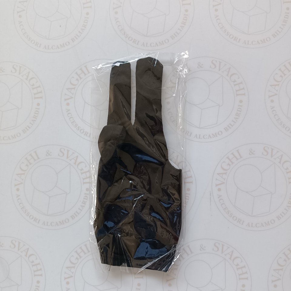 GUANTO DA BILIARDO MANO SX MISURA MEDIO COLORE NERO A  3 DITA