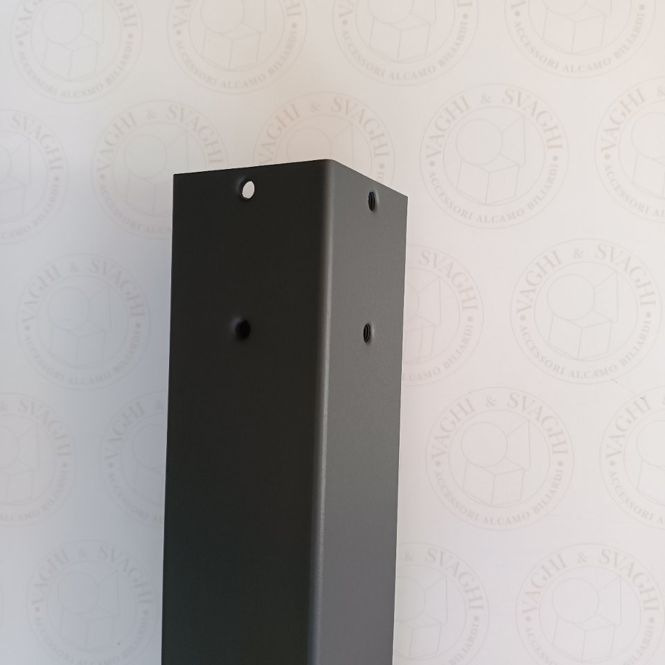 GAMBA IN METALLO 90 X 90 X 2 GARLANDO CM 665 MM NERA SENZA PIASTRA