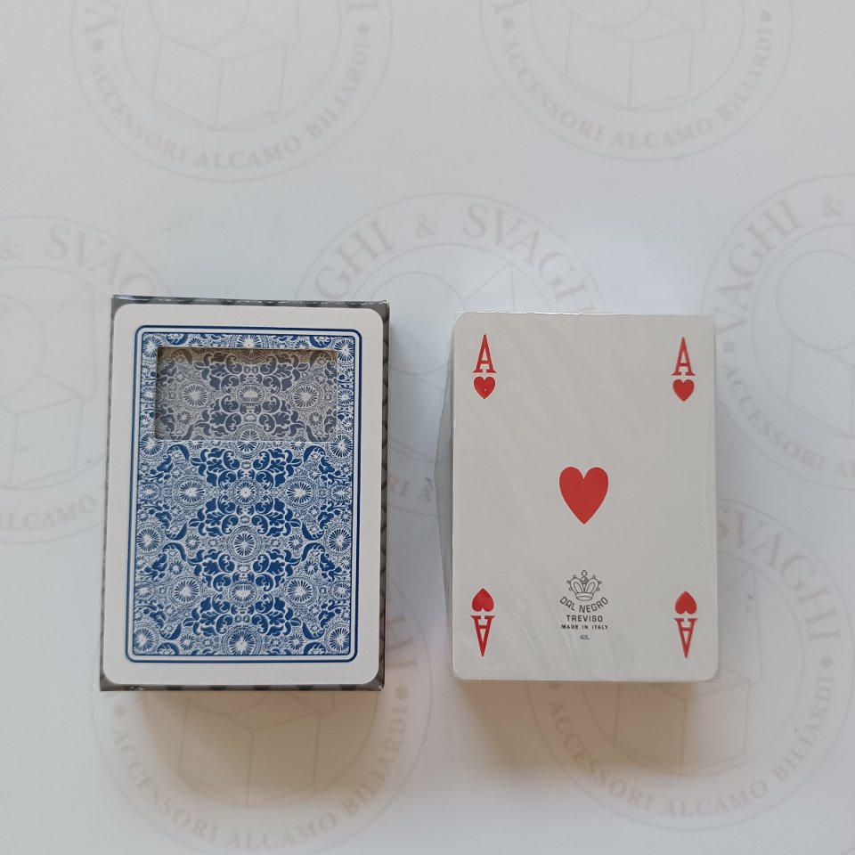 CARTE POKER DAL NEGRO TORCELLO PVC 100% DORSO BLU
