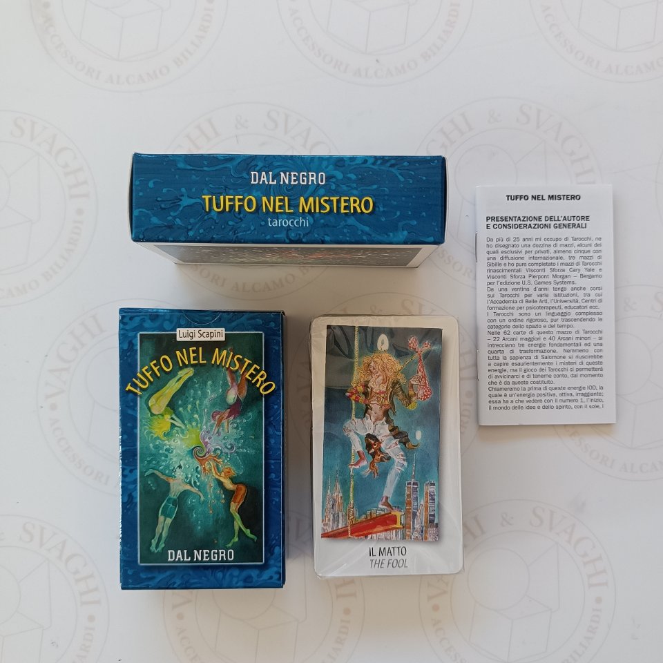 CARTE DA GIOCO DAL NEGRO TAROCCO TUFFO NEL  MISTERO