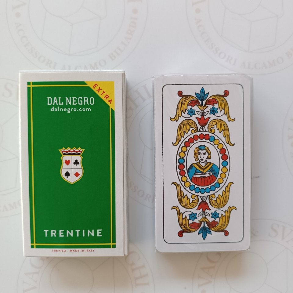 CARTE DA GIOCO DAL NEGRO TRENTINE N. 91 EXTRA  VERDE