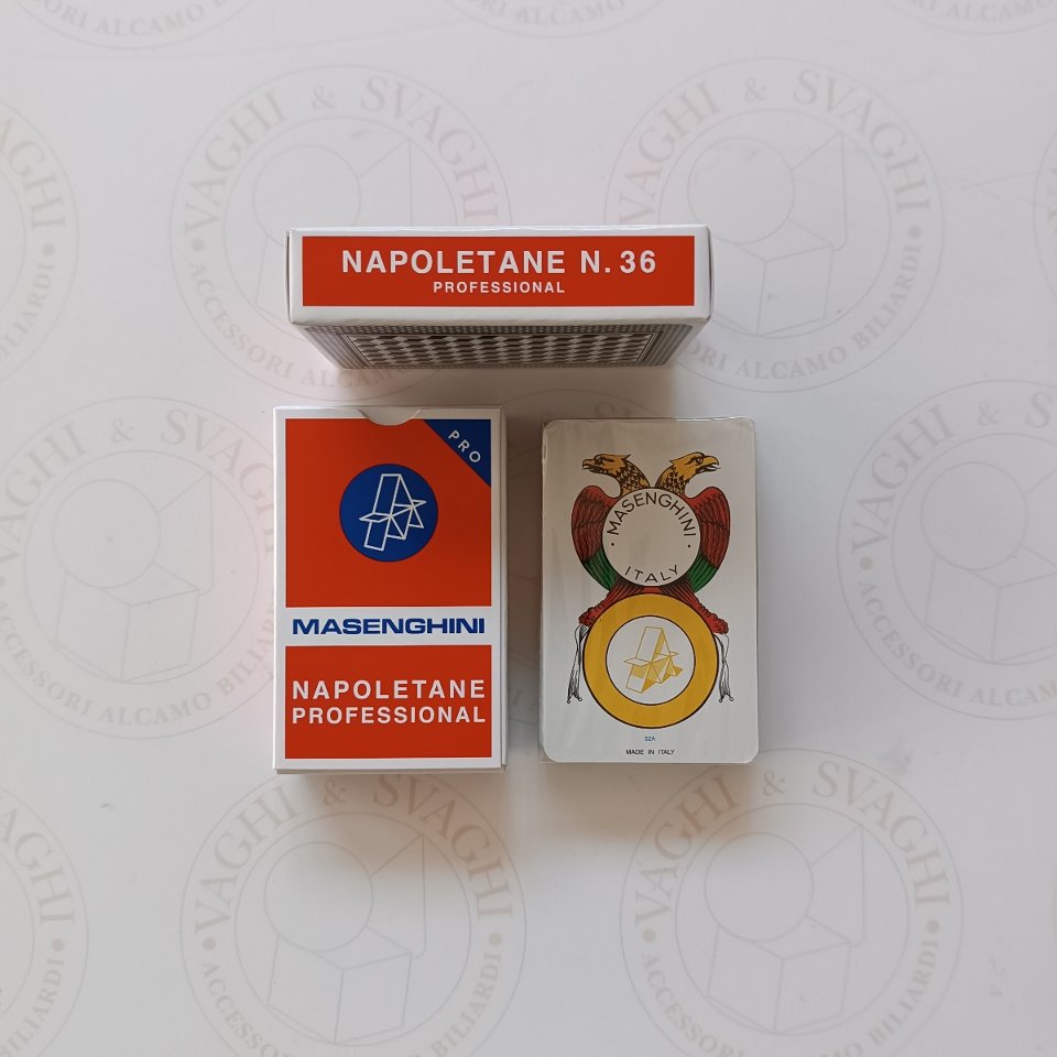 CARTE NAPOLETANE MASENGHINI N. 36 PRO ASTUCCIO ROSSO