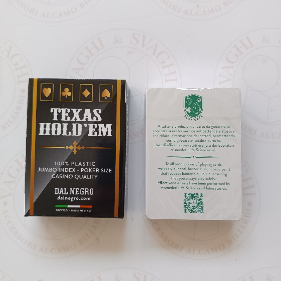 CARTE DA GIOCO DAL NEGRO TEXAS HOLD'EM CASINO' QUALITY VERDE