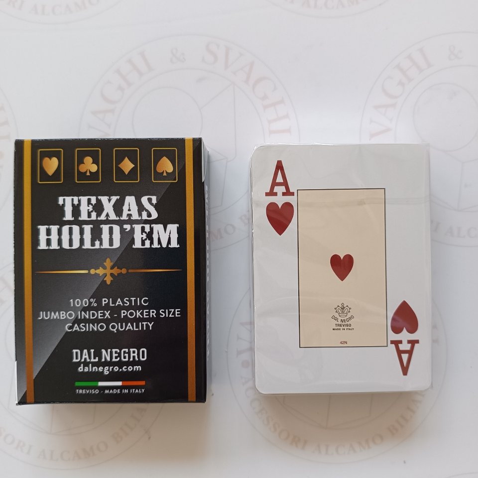 CARTE DA GIOCO DAL NEGRO TEXAS HOLD'EM CASINO' QUALITY VERDE