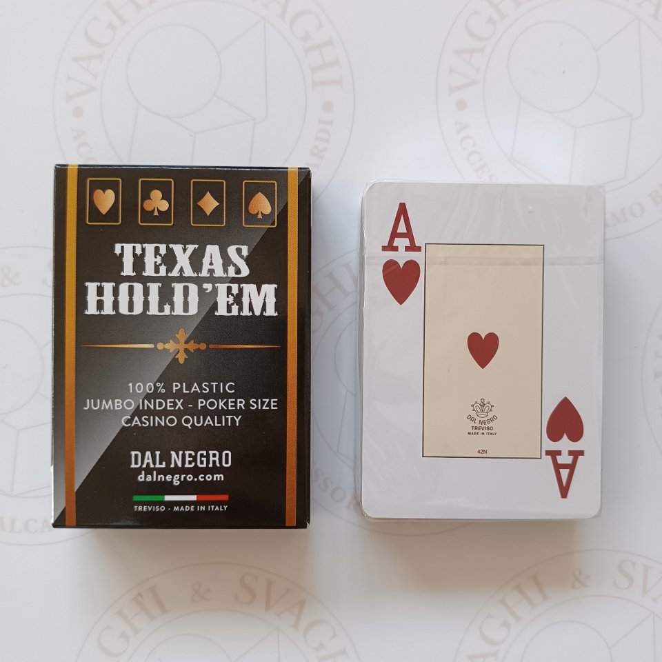 CARTE DA GIOCO DAL NEGRO TEXAS HOLD'EM CASINO' QUALITY BLU