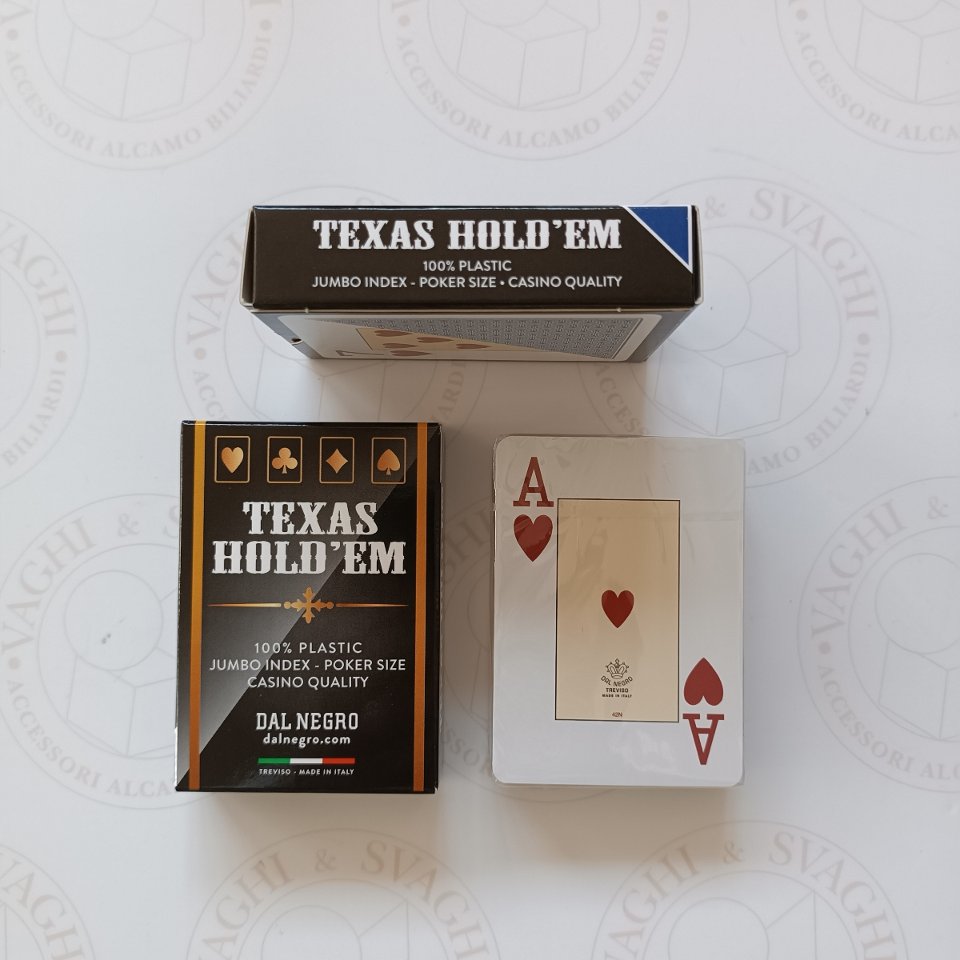 CARTE DA GIOCO DAL NEGRO TEXAS HOLD'EM BLU
