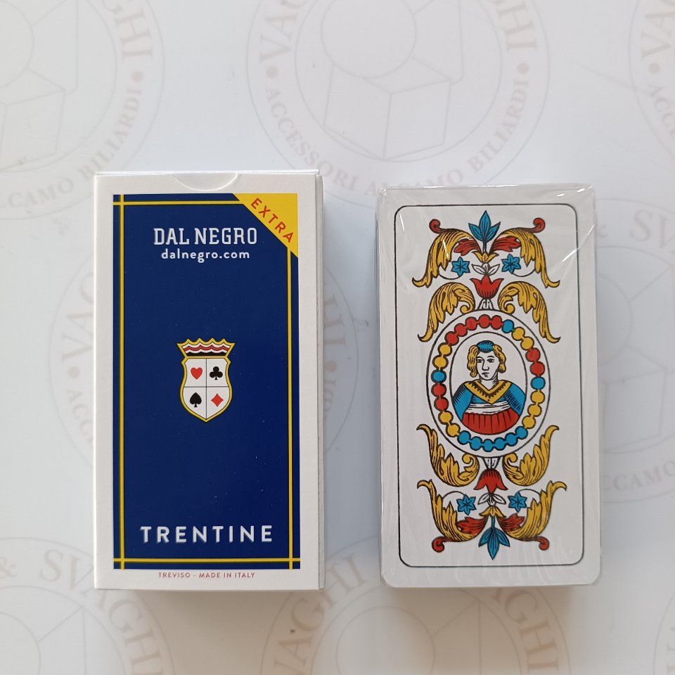 CARTE DA GIOCO DAL NEGRO TRENTINE N. 91 EXTRA  BLU