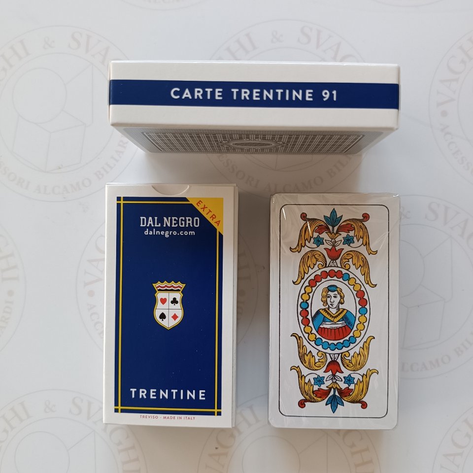 CARTE DA GIOCO DAL NEGRO TRENTINE N. 91 EXTRA  BLU