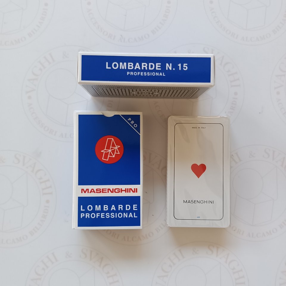 CARTE DA GIOCO MASENGHINI LOMBARDE N. 15  PLASTICA