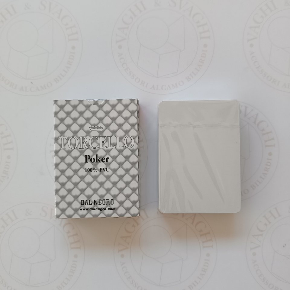 CARTE POKER DAL NEGRO TORCELLO PVC 100% DORSO BIANCO