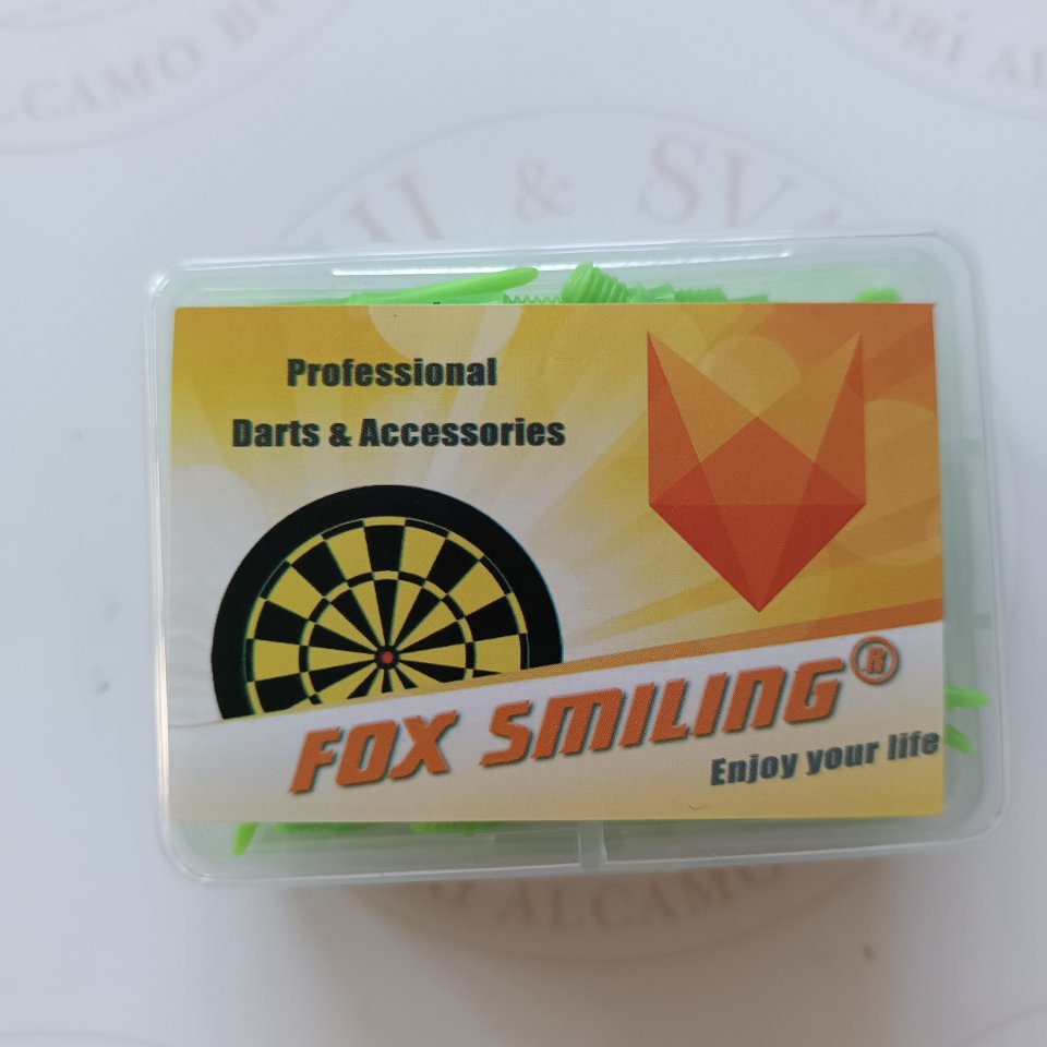 PUNTALINI PER FRECCETTE SET 100 PEZZI FOX SMILING MODELLO 2BA 25 MM  VERDE