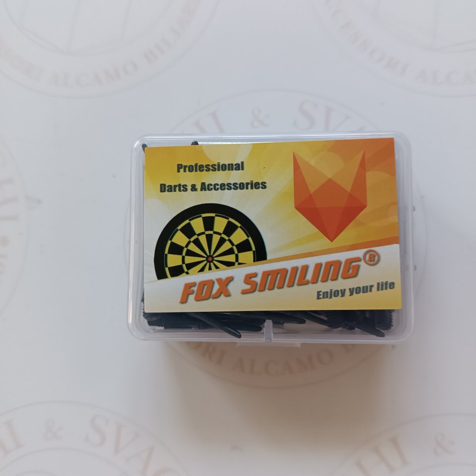 PUNTALINI PER FRECCETTE SET 100 PEZZI FOX SMILING MODELLO 2BA 25 MM  NERO