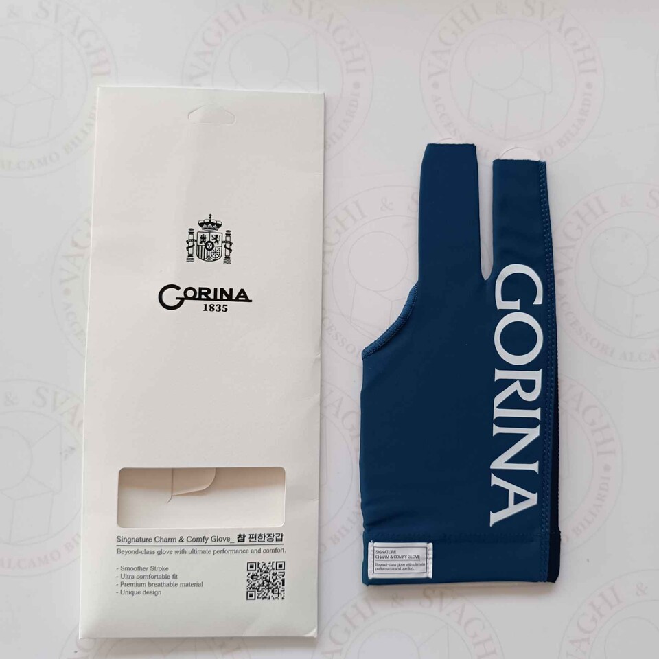 GUANTO DA BILIARDO GORINA MANO SX (MANCINO)  BLU