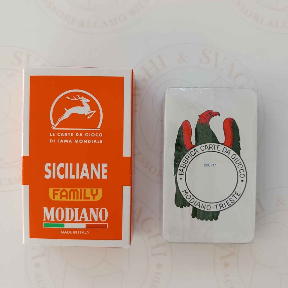 CARTE SICILIANE MODIANO ARANCIONE FAMILY