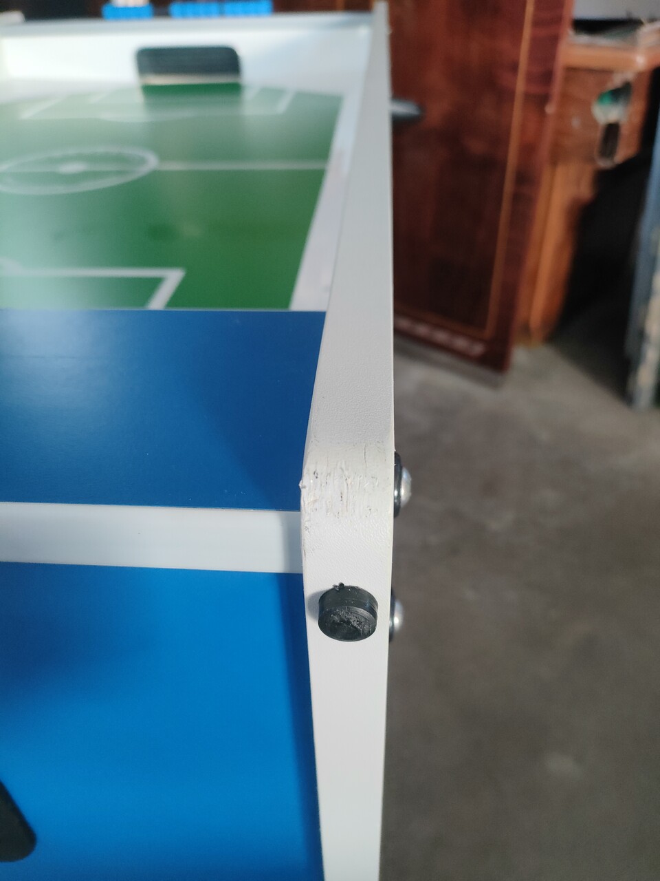 CALCIO BALILLA  (NUOVO CON DIFETTO) GARLANDO MASTER PRO WEATERPROOF ASTE RIENTRANTI